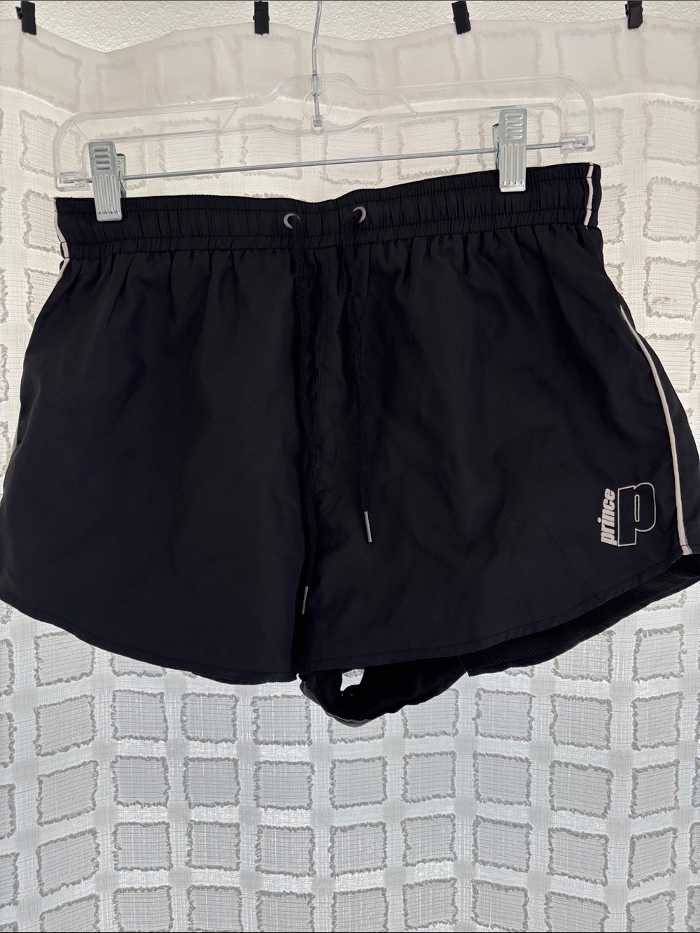 Prince - Black Athletic Shorts with Contrast Piping